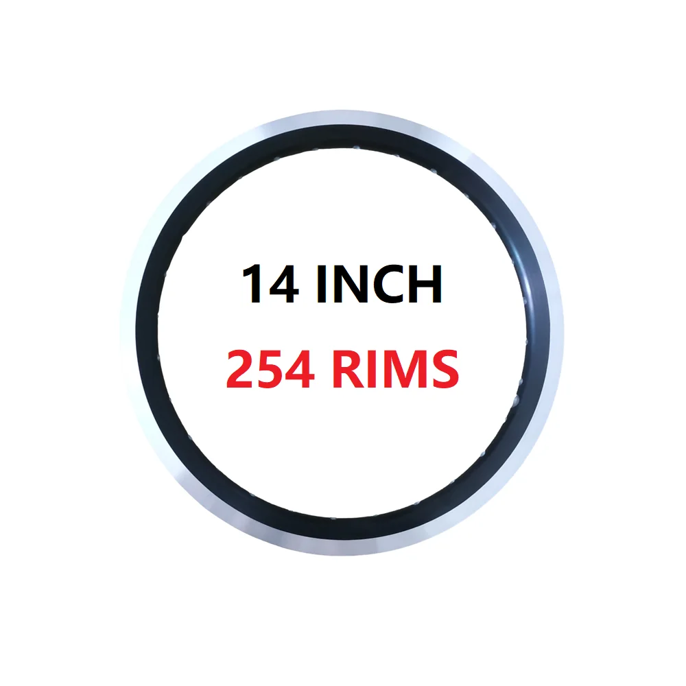 Folding Bike Rim with Double Layer 254 Rims BMX 14 " 1.0-2.125 20-28 Hole A/V Valve for BAT410 BYA412
Folding Bike Rim with Double Layer 254 Rims BMX 14 " 1.0-2.125 20-28 Hole A/V Valve for BAT410 BYA412