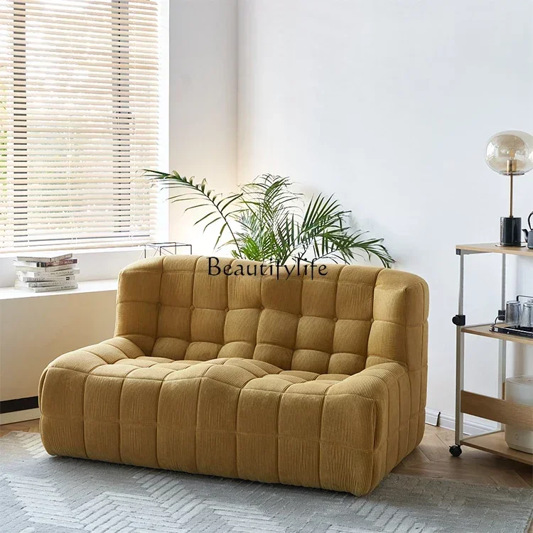 Designer retro sofa Nordic ins simple corduroy buckle high backrest small apartment
Designer retro sofa Nordic ins simple corduroy buckle high backrest small apartment