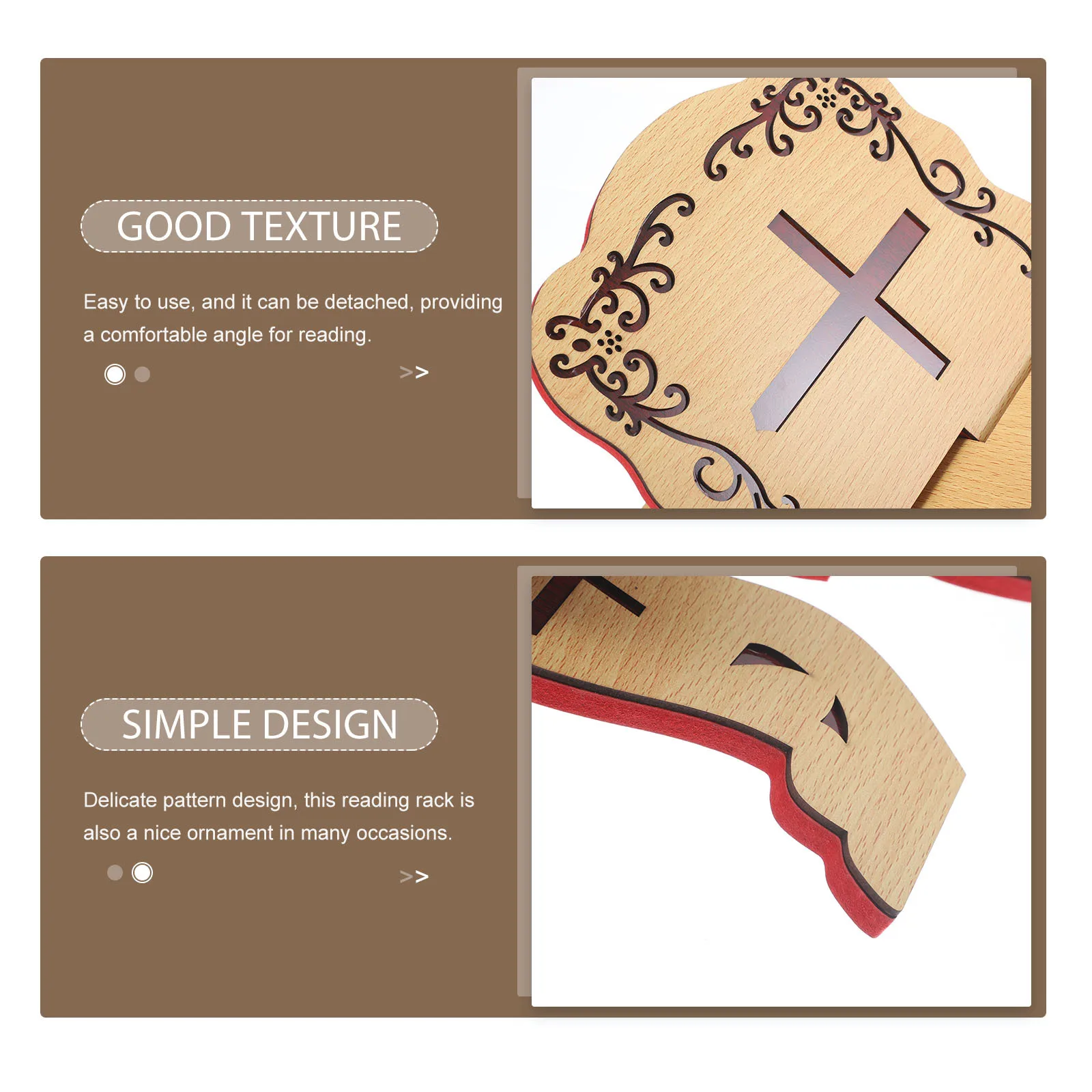 Reading Stand Elegant Density Board Chanting Rack Suitable for Quran Bible Reading Supply Book Holder Home Buddhist Book Stand
Reading Stand Elegant Density Board Chanting Rack Suitable for Quran Bible Reading Supply Book Holder Home Buddhist Book Stand