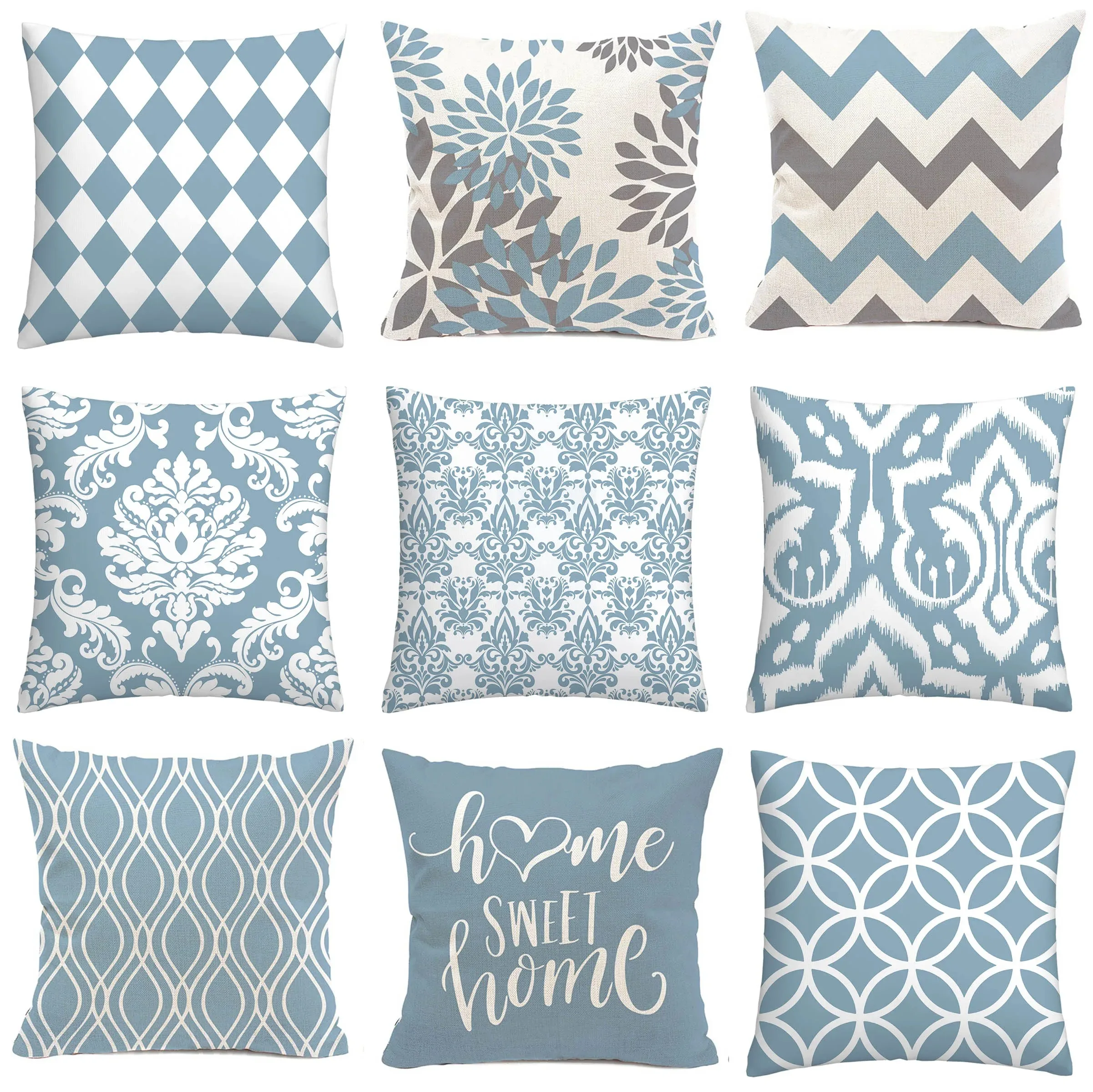 Geometric print polyester pillow cover lake blue pattern living room sofa cushion cover home decoration 45x45 cm
Geometric print polyester pillow cover lake blue pattern living room sofa cushion cover home decoration 45x45 cm