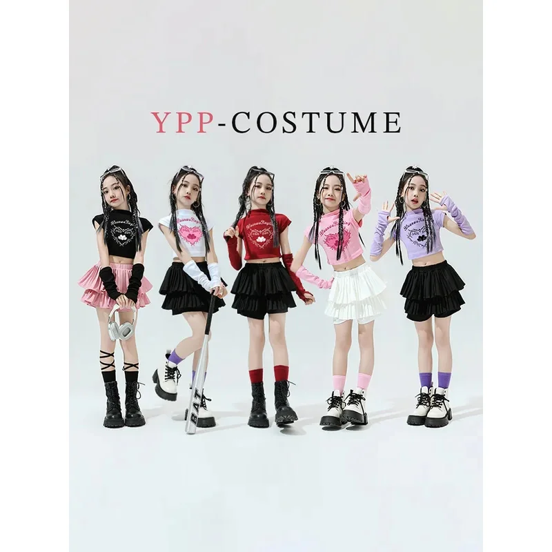 Kid Cute Hip Hop Clothing Pink Print Crop T Shirt Sleeves White Layered Pleated Mini Skirt for Girls Jazz Dance Costume Clothes
Kid Cute Hip Hop Clothing Pink Print Crop T Shirt Sleeves White Layered Pleated Mini Skirt for Girls Jazz Dance Costume Clothes