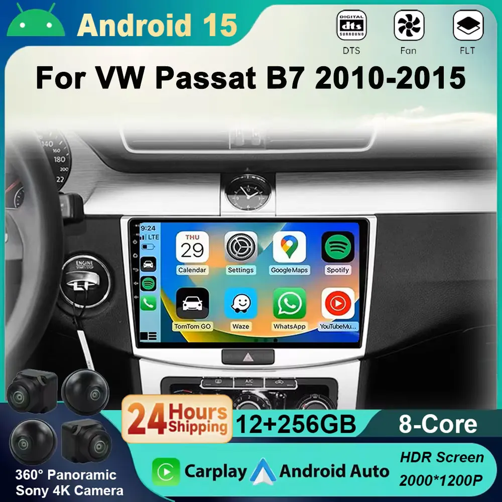 Android 15 For VW Passat B7 B6 CC 2010-2015 Car Radio Carplay Autoradio Multimedia Player 2K QLED DSP Stereo Headunit 4G WIFI BT
Android 15 For VW Passat B7 B6 CC 2010-2015 Car Radio Carplay Autoradio Multimedia Player 2K QLED DSP Stereo Headunit 4G WIFI BT