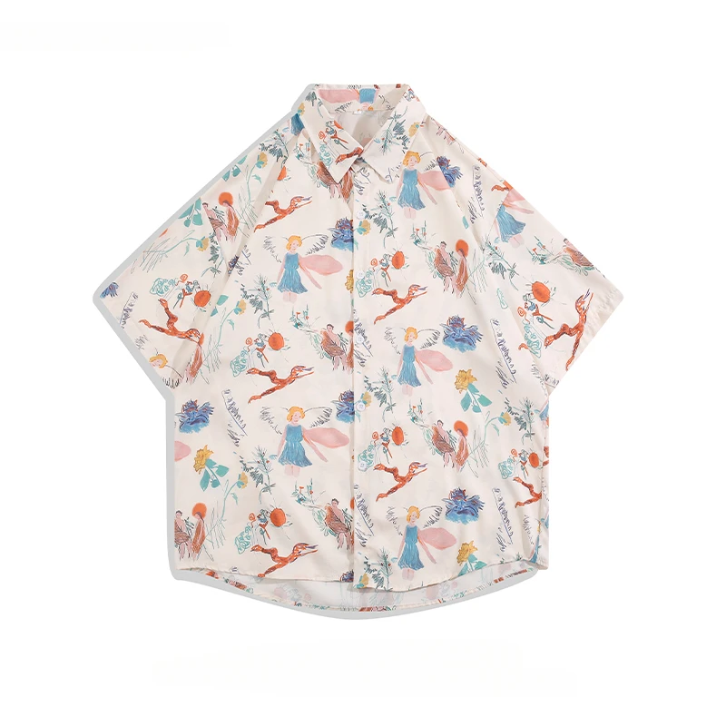 Men's Retro Literary Floral Lapel Short-sleeved Shirts Summer Trendy Chic Ethnic Style Loose Casual Single Breasted Blouse Tops
Men's Retro Literary Floral Lapel Short-sleeved Shirts Summer Trendy Chic Ethnic Style Loose Casual Single Breasted Blouse Tops