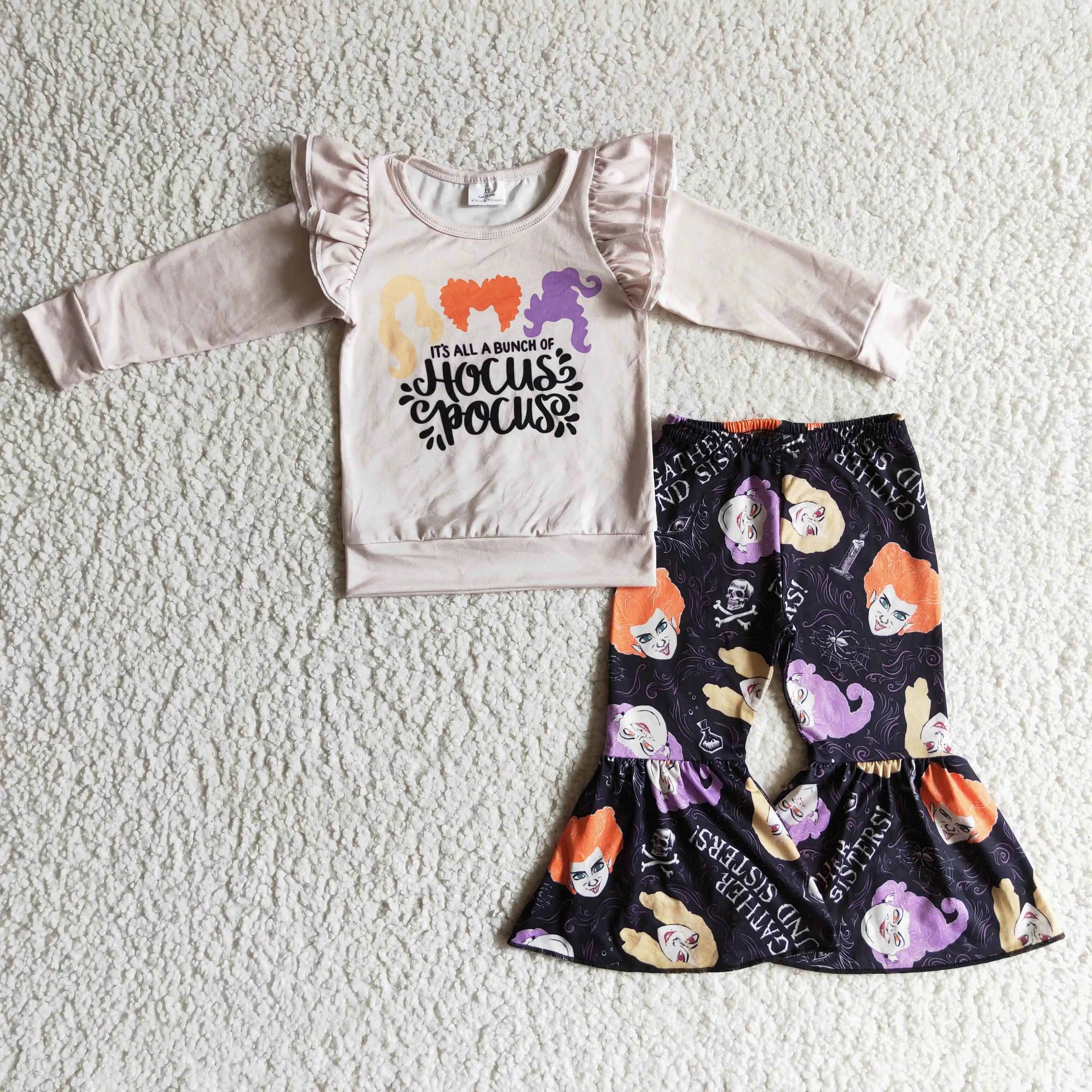 Hot Sale Wholesale Boutique Kids Halloween Outfits Toddler Clothes Sets Baby Girls Fall Bell Bottoms
Hot Sale Wholesale Boutique Kids Halloween Outfits Toddler Clothes Sets Baby Girls Fall Bell Bottoms