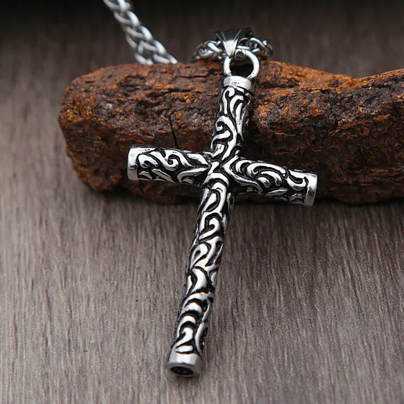 Vintage Engraving Cross Necklace Pendant Men Women Stainless Steel Christian Cross Pendant Necklace Fashion Jewelry Gift
Vintage Engraving Cross Necklace Pendant Men Women Stainless Steel Christian Cross Pendant Necklace Fashion Jewelry Gift