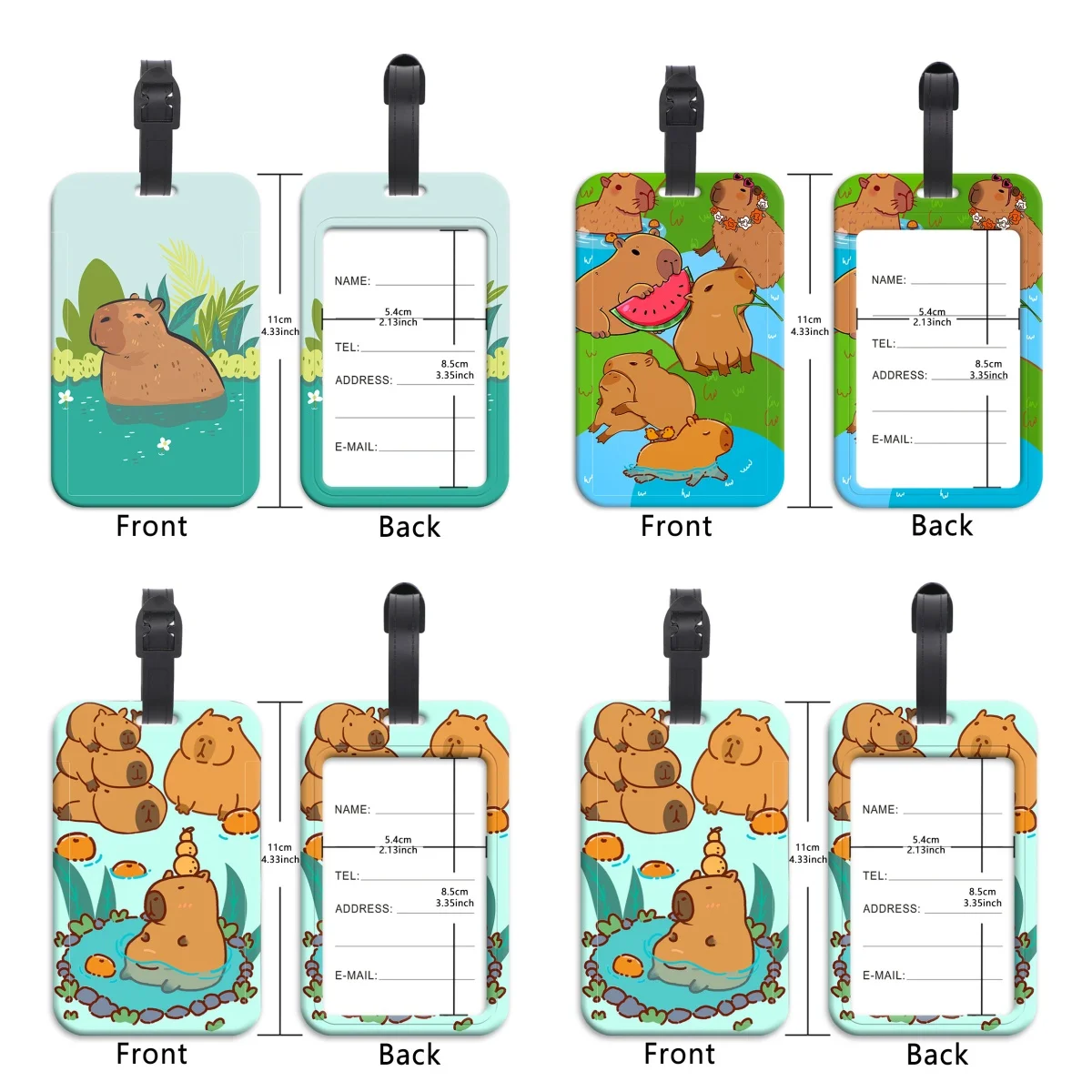 Cute Capybara Luggage Tags Suitcase ID Address Name Holder Baggage Tag Label Travel Boarding Portable Suitcase Accessories
Cute Capybara Luggage Tags Suitcase ID Address Name Holder Baggage Tag Label Travel Boarding Portable Suitcase Accessories