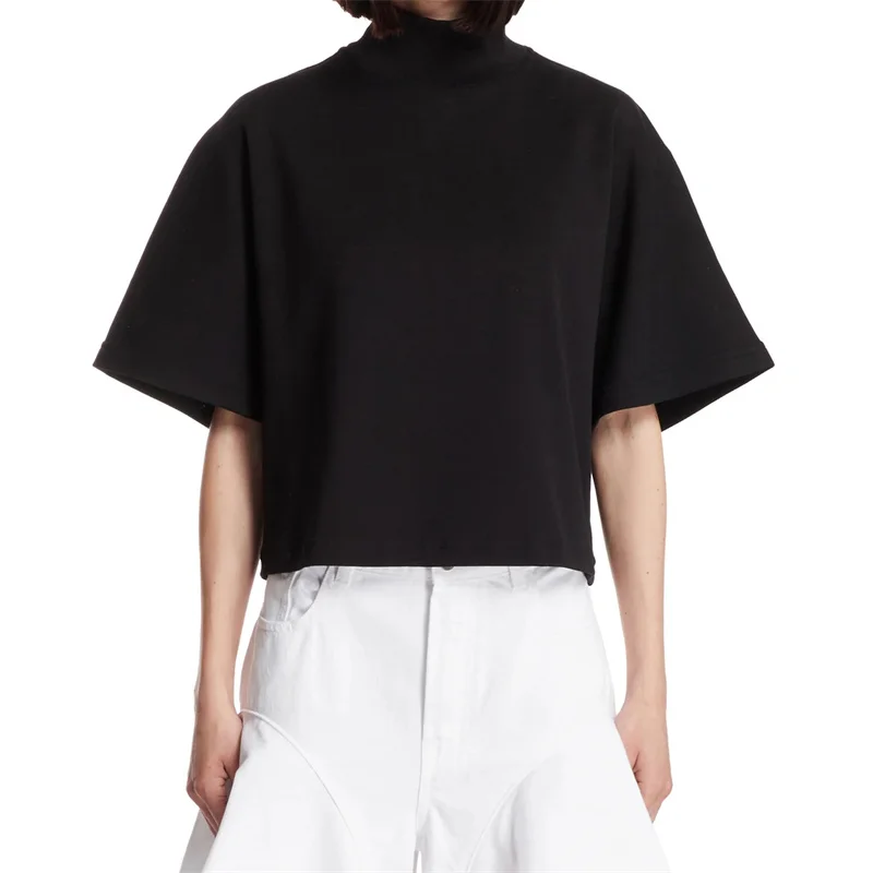 Women's t-shirt New elastic knitted slim fit short sleeved top for summer 2025 High neck pure cotton pullover sweater y2k corset
Women's t-shirt New elastic knitted slim fit short sleeved top for summer 2025 High neck pure cotton pullover sweater y2k corset
