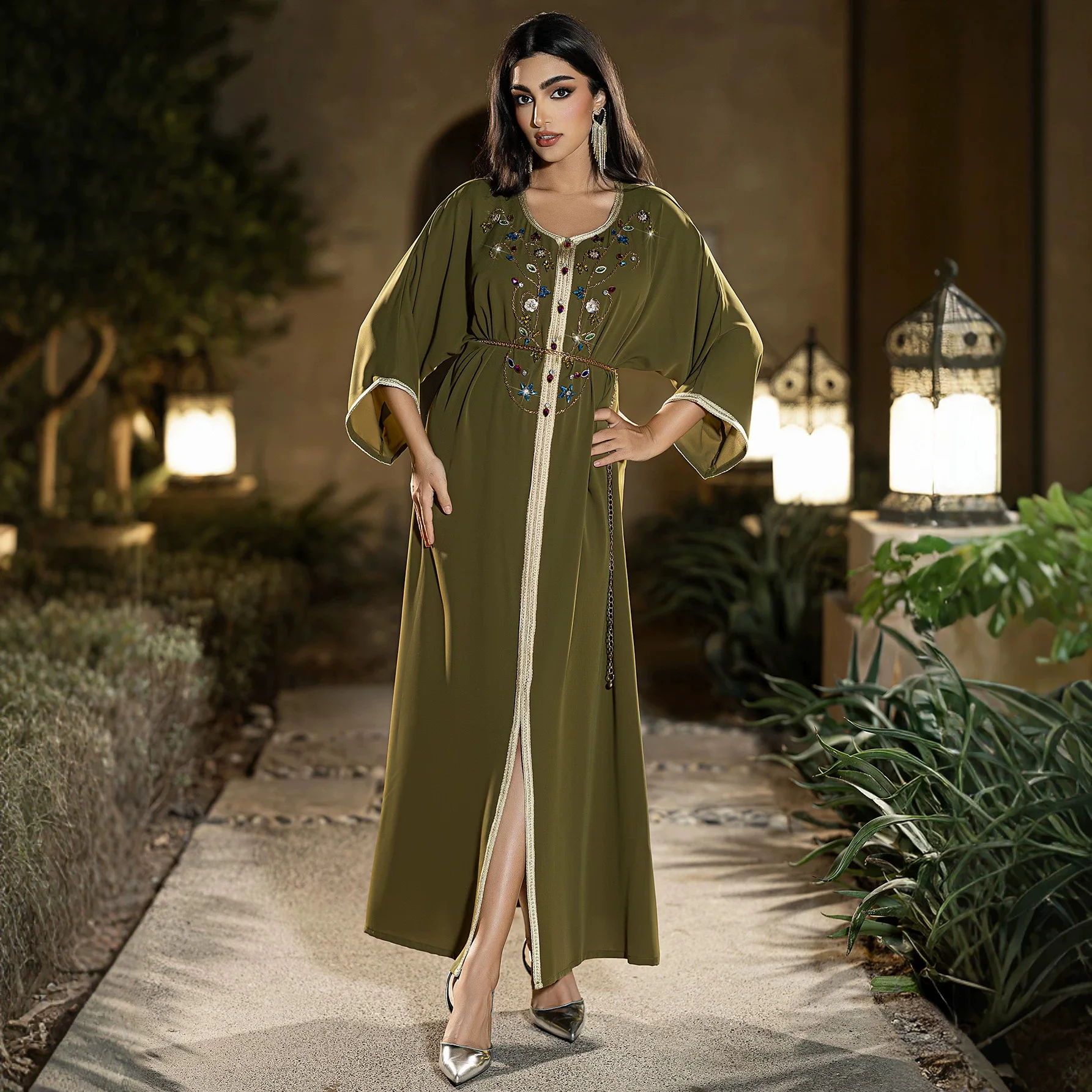 Muslim Dress Abaya Women Dubai Kaftan Diamonds Party Dresses Jalabiya Eid Islam Vestidos Arab Long Robe Ramadan Morocco Abayas
Muslim Dress Abaya Women Dubai Kaftan Diamonds Party Dresses Jalabiya Eid Islam Vestidos Arab Long Robe Ramadan Morocco Abayas