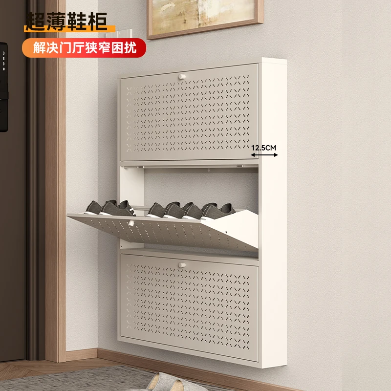 Ultra thin steel flip bucket shoe cabinet hanging on the wall, narrow multi story shoe cabinet for small apartments
Ultra thin steel flip bucket shoe cabinet hanging on the wall, narrow multi story shoe cabinet for small apartments