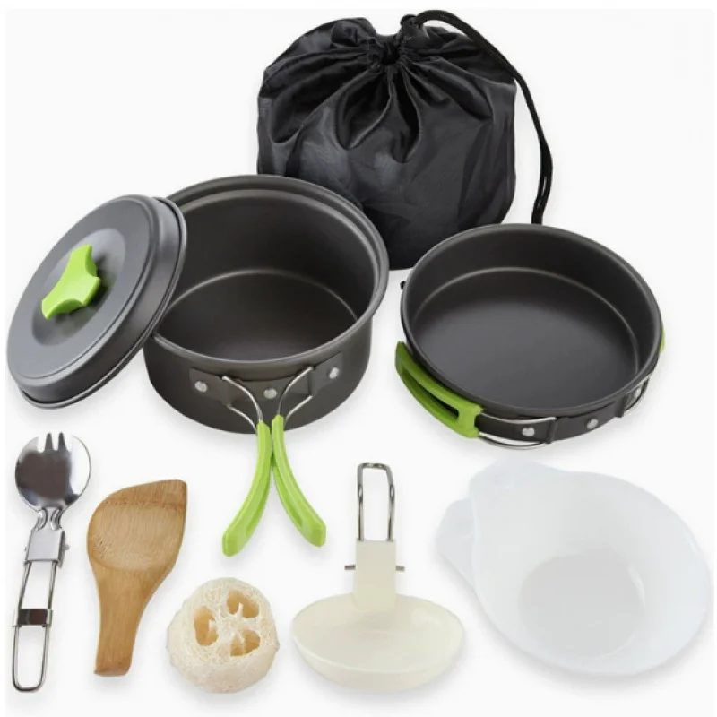 Portable Durable Camping Cookware Set Outdoor Cooking Kit With Tableware Storage Bag
Portable Durable Camping Cookware Set Outdoor Cooking Kit With Tableware Storage Bag