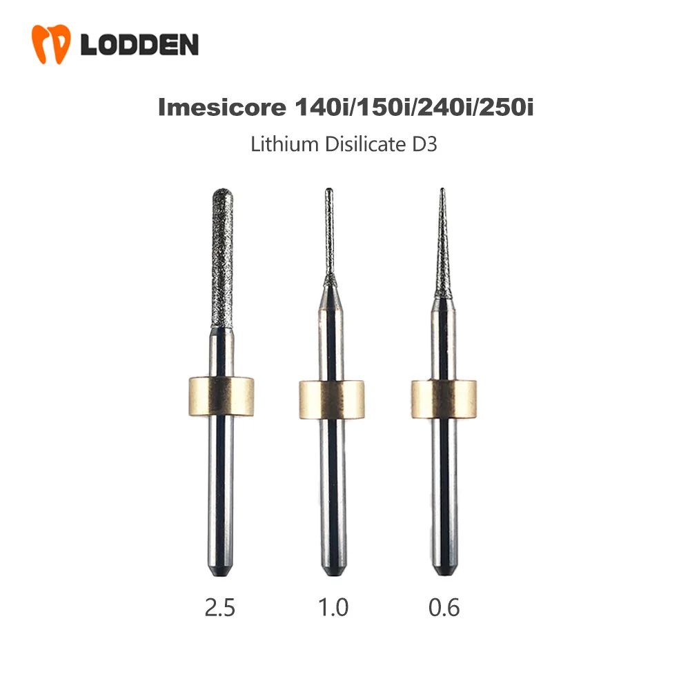 Dental Milling Burs for Imesicore 140i150i240i250i For Grinding LIthium Disilicate CAD CAM Lab Materials D3-40-0.6/1.0/2.5mm
Dental Milling Burs for Imesicore 140i150i240i250i For Grinding LIthium Disilicate CAD CAM Lab Materials D3-40-0.6/1.0/2.5mm