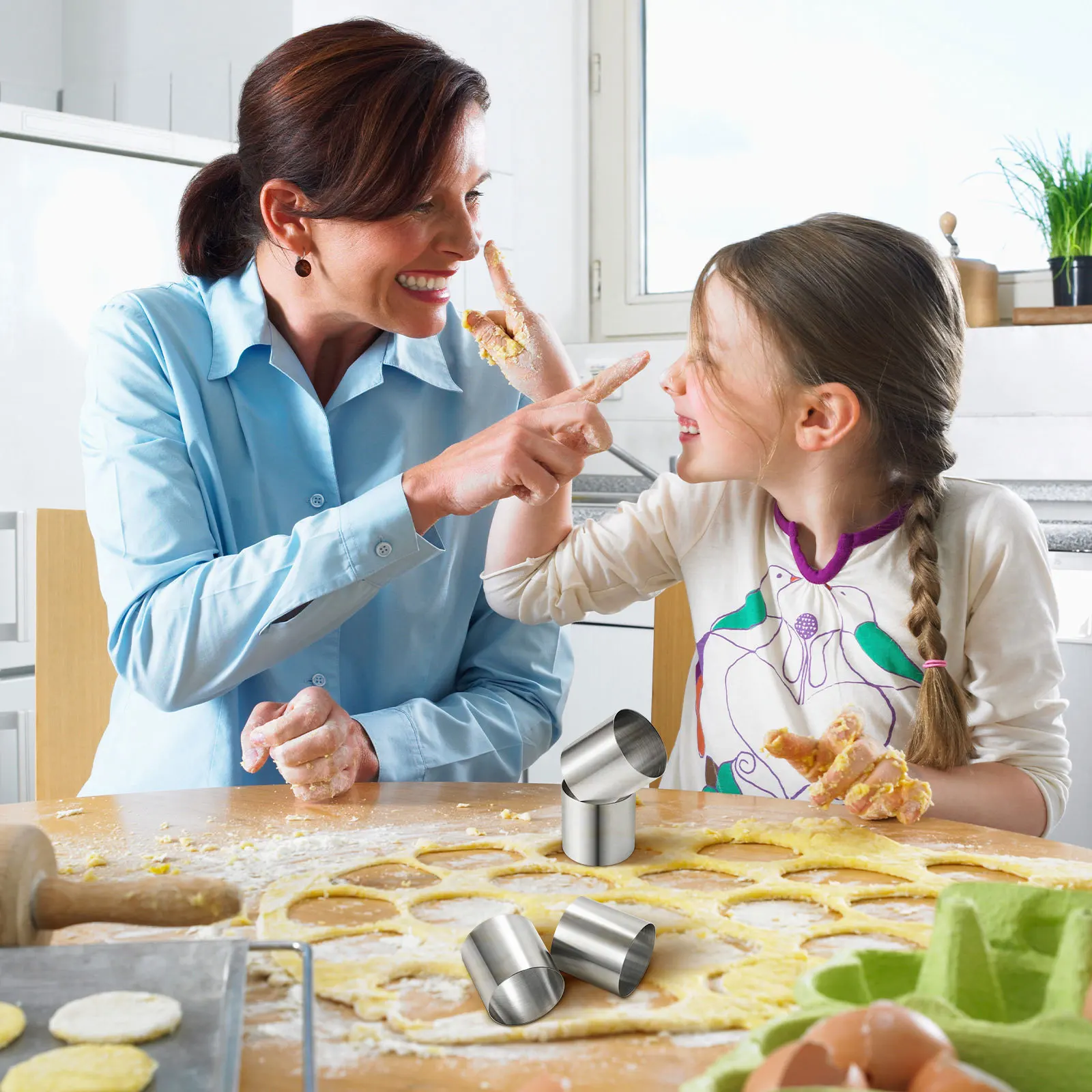 8 pcs Stainless Steel Cake Mold Round Baking Tool Reusable Non-Stick Mini Dessert Mold For Oven Diy Mousse Baking Pan Kitchen
8 pcs Stainless Steel Cake Mold Round Baking Tool Reusable Non-Stick Mini Dessert Mold For Oven Diy Mousse Baking Pan Kitchen