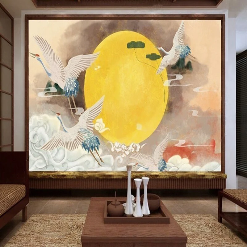Modern Chinese-Style Aesthetic Dusk Setting Sun White Herons Fairyland Clouds Scenic Backdrop Atmosphere Background Wall
Modern Chinese-Style Aesthetic Dusk Setting Sun White Herons Fairyland Clouds Scenic Backdrop Atmosphere Background Wall
