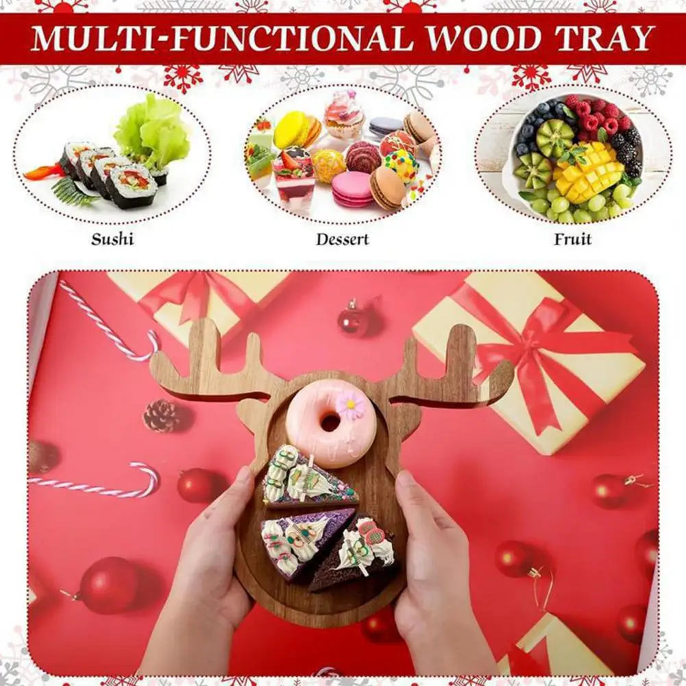 Portable Snack Tray Wooden Serving Tray Antler Wood Tray Charcuterie Boards Festive Christmas Tree Shape Serving for Desserts
Portable Snack Tray Wooden Serving Tray Antler Wood Tray Charcuterie Boards Festive Christmas Tree Shape Serving for Desserts