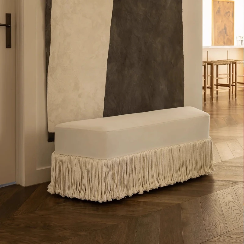 French retro high-end fringed sofa stool antique entrance stool designer bedroom end stool
French retro high-end fringed sofa stool antique entrance stool designer bedroom end stool