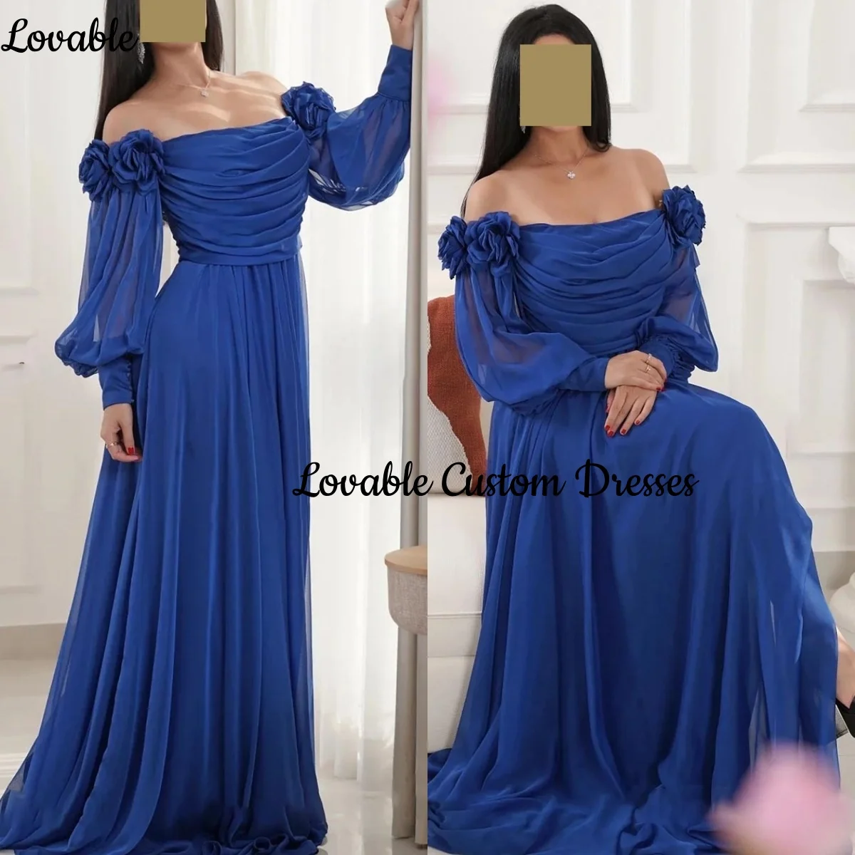 Customized فساتين سهرة A-Line Off-The-Shoulder Neckline Floor-Length Flowers Luxury Evening Dresses Long Sleeves Zipper Up Linin
Customized فساتين سهرة A-Line Off-The-Shoulder Neckline Floor-Length Flowers Luxury Evening Dresses Long Sleeves Zipper Up Linin