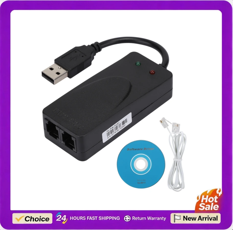 Professional Fax Modem Dual Port USB2.0 56K External Modem Driver Stable Transmission Fast Speed for Win 7/Win 8/Win 10/Win XP
Professional Fax Modem Dual Port USB2.0 56K External Modem Driver Stable Transmission Fast Speed for Win 7/Win 8/Win 10/Win XP