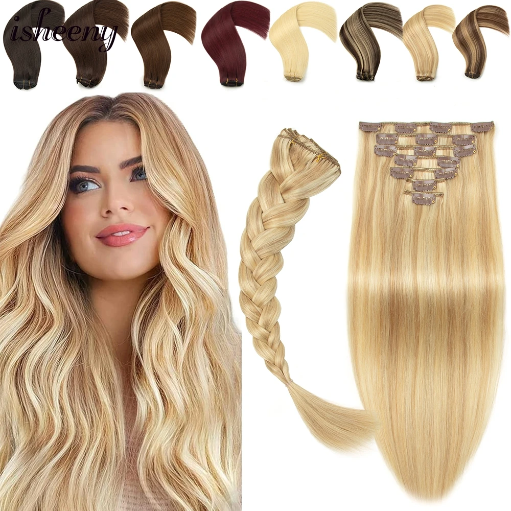 isheeny Real Human Hair Clip in Extensions 7pcs/pack Natural straight Clip Hair Piece Full Head 12-24 inches Clip Ins for Women
isheeny Real Human Hair Clip in Extensions 7pcs/pack Natural straight Clip Hair Piece Full Head 12-24 inches Clip Ins for Women