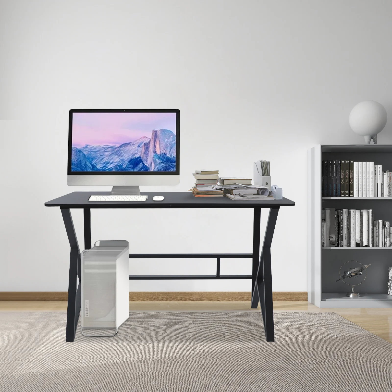 120x60cm K-shaped legs Computer Desk Home Office Writing Desk Ergonomic Student Writing Desk Gaming Desk 110 lbs Load-bearing
120x60cm K-shaped legs Computer Desk Home Office Writing Desk Ergonomic Student Writing Desk Gaming Desk 110 lbs Load-bearing