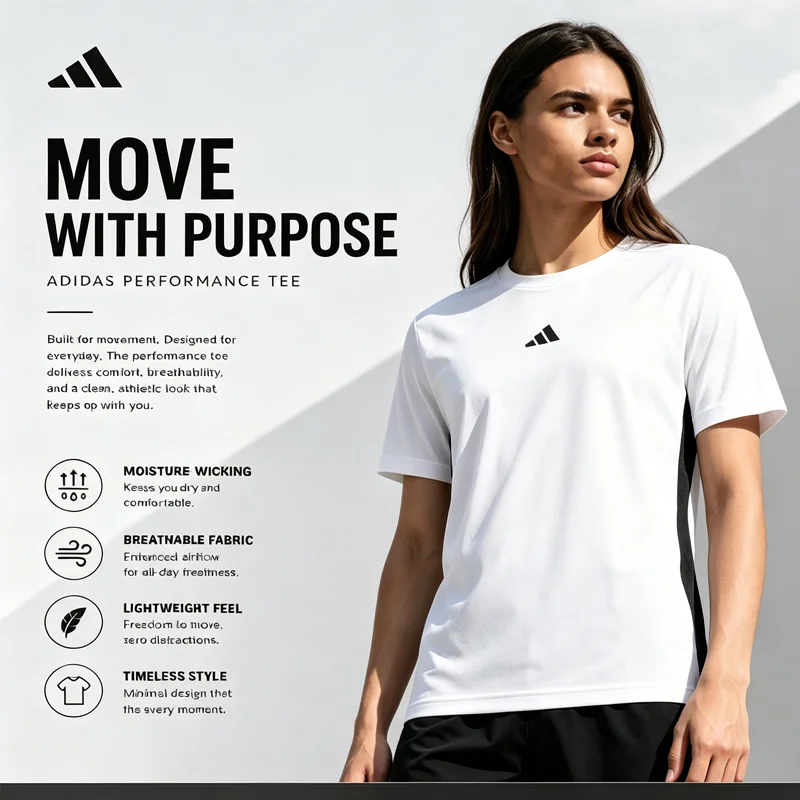 Adidas JD0844 Ladies Basic White Crew Neck T-Shirt Classic Chest Logo Breathable Soft Fabric Gym Daily Wear Tee
Adidas JD0844 Ladies Basic White Crew Neck T-Shirt Classic Chest Logo Breathable Soft Fabric Gym Daily Wear Tee