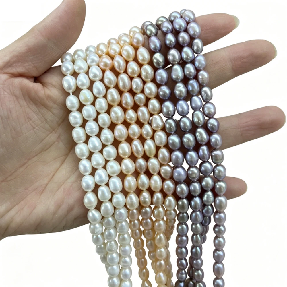 AAA 6–7mm Cultured Natural Freshwater Pearls 36cm Rice-Shaped Semi-Finished Strand Beads for Jewelry Making DIY Women Necklaces
AAA 6–7mm Cultured Natural Freshwater Pearls 36cm Rice-Shaped Semi-Finished Strand Beads for Jewelry Making DIY Women Necklaces