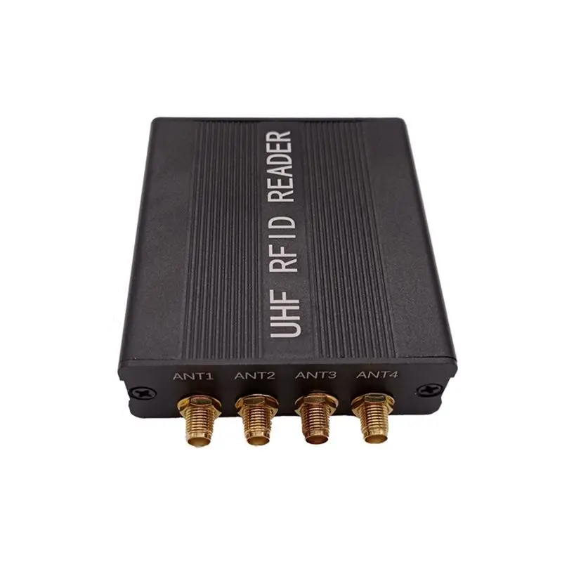 B63B-SMA Female Connector UHF RFID Reader 15M Read Distance 4 Port RS232 Interface EU PLUG
