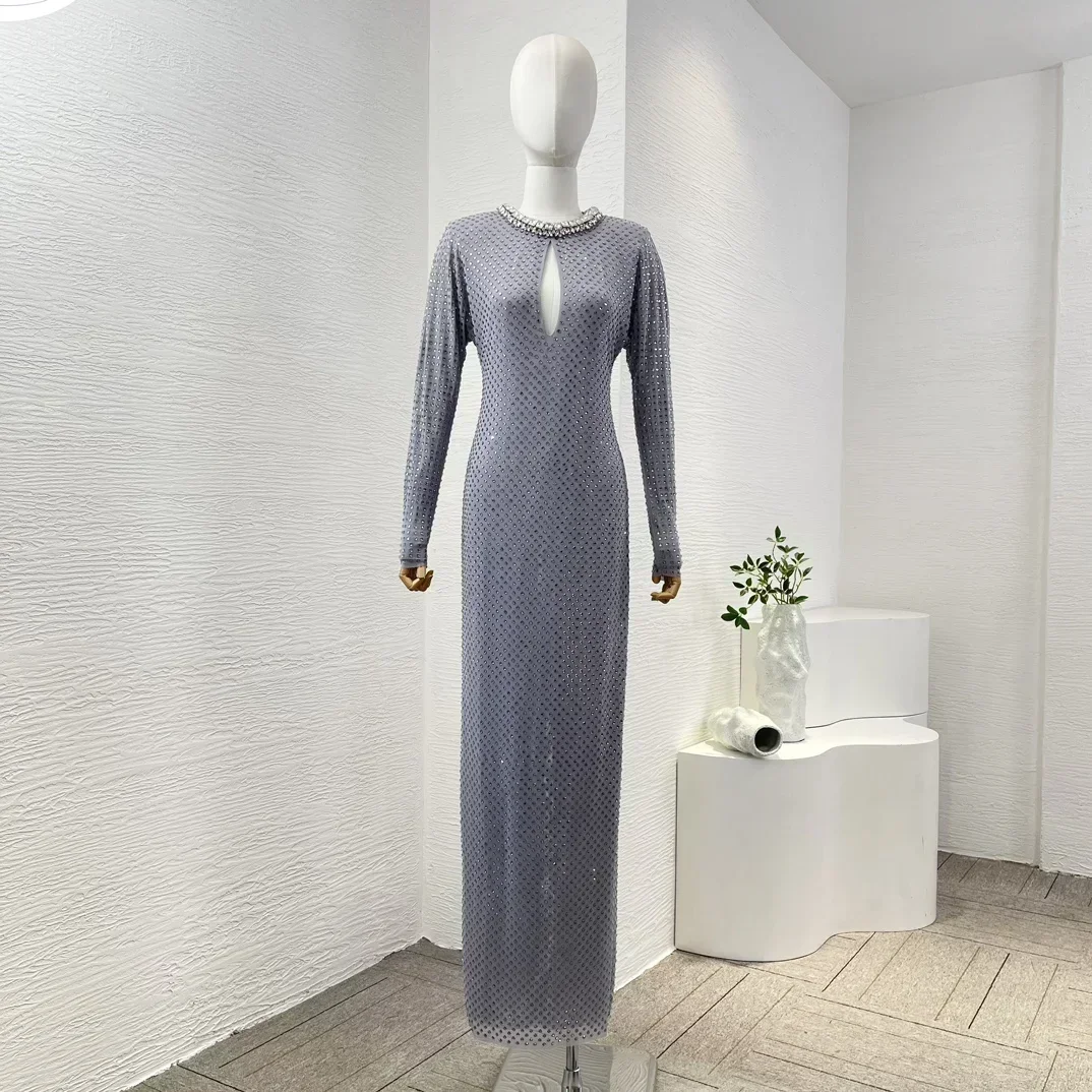 Purple Diamonds Autumn New Fashion Sexy Elegant 2024 High Quality Women Full Sleeve Cut Out Mermaid Maxi Dresses for Party
Purple Diamonds Autumn New Fashion Sexy Elegant 2024 High Quality Women Full Sleeve Cut Out Mermaid Maxi Dresses for Party