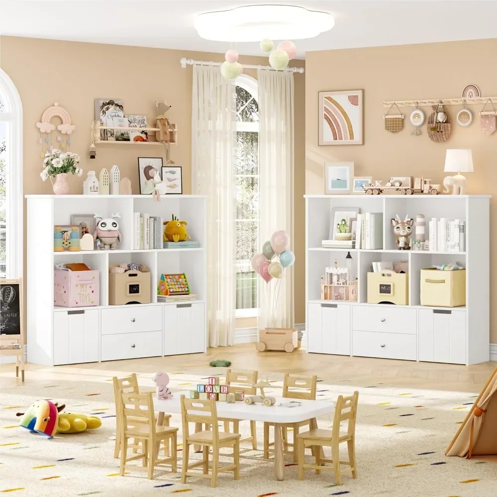 Toy Storage Organizer with 4 Drawers,Toy Organizers and Storage with Concealed Wheels and 5 Storage Cubbies,MultifunctStorage
Toy Storage Organizer with 4 Drawers,Toy Organizers and Storage with Concealed Wheels and 5 Storage Cubbies,MultifunctStorage