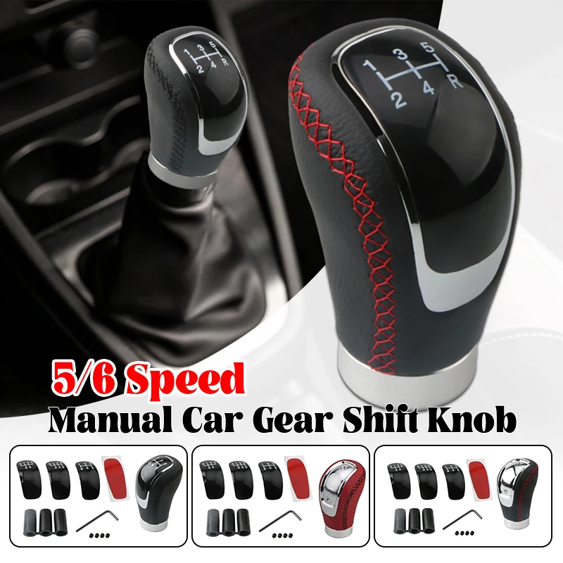 5/6 Speed Universal PU Leather Car Gear Shift Knob Replacement Manual Car Gear Stick Head Shift Modified Stick R Knob Set
5/6 Speed Universal PU Leather Car Gear Shift Knob Replacement Manual Car Gear Stick Head Shift Modified Stick R Knob Set