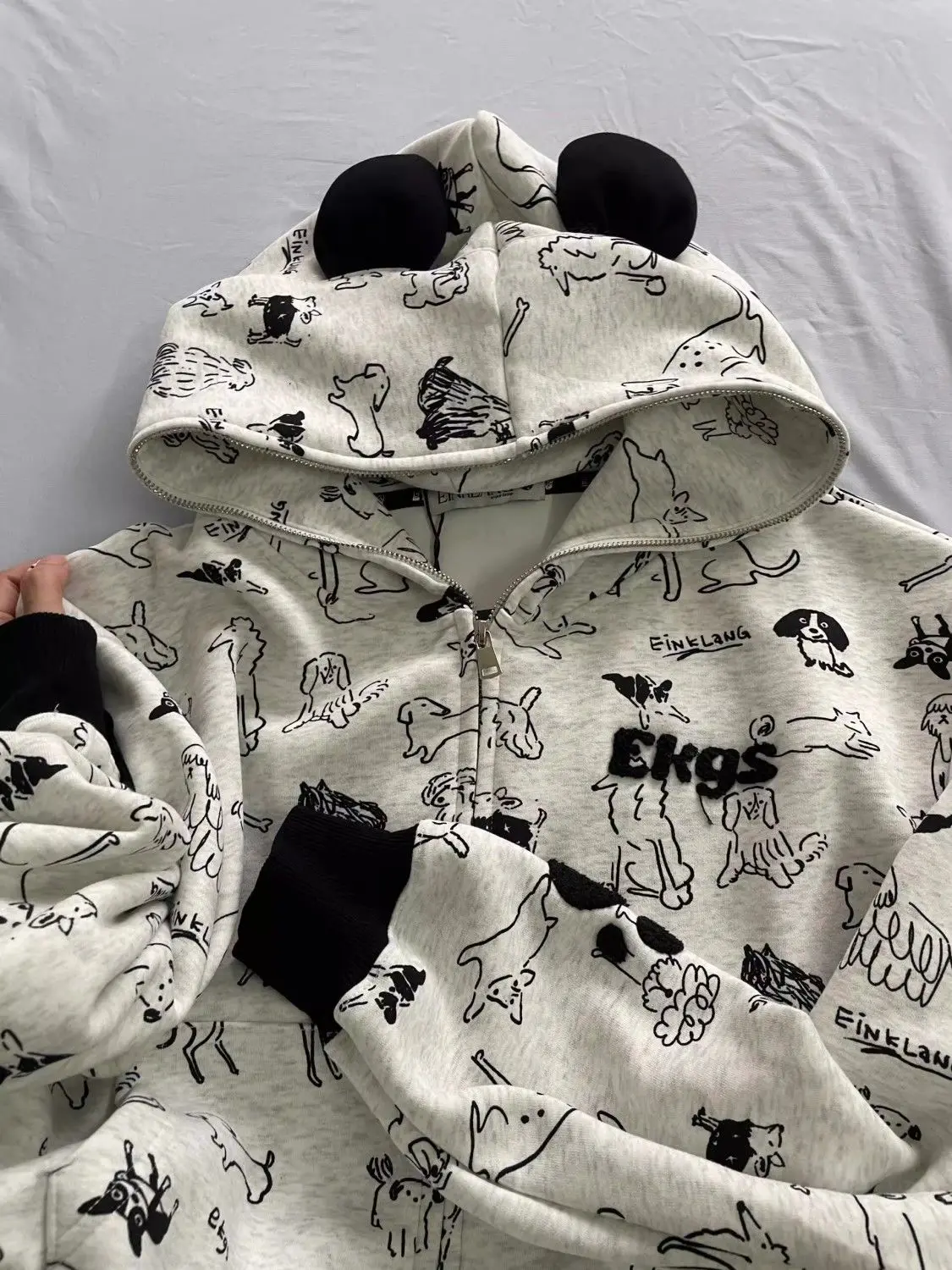 Vintage American Dog Full Print Zip Up Hoodie Women 2024 Casual Loose Outer Wear Short Sweatshirt Jacket Aesthetic Clothes Tops
Vintage American Dog Full Print Zip Up Hoodie Women 2024 Casual Loose Outer Wear Short Sweatshirt Jacket Aesthetic Clothes Tops