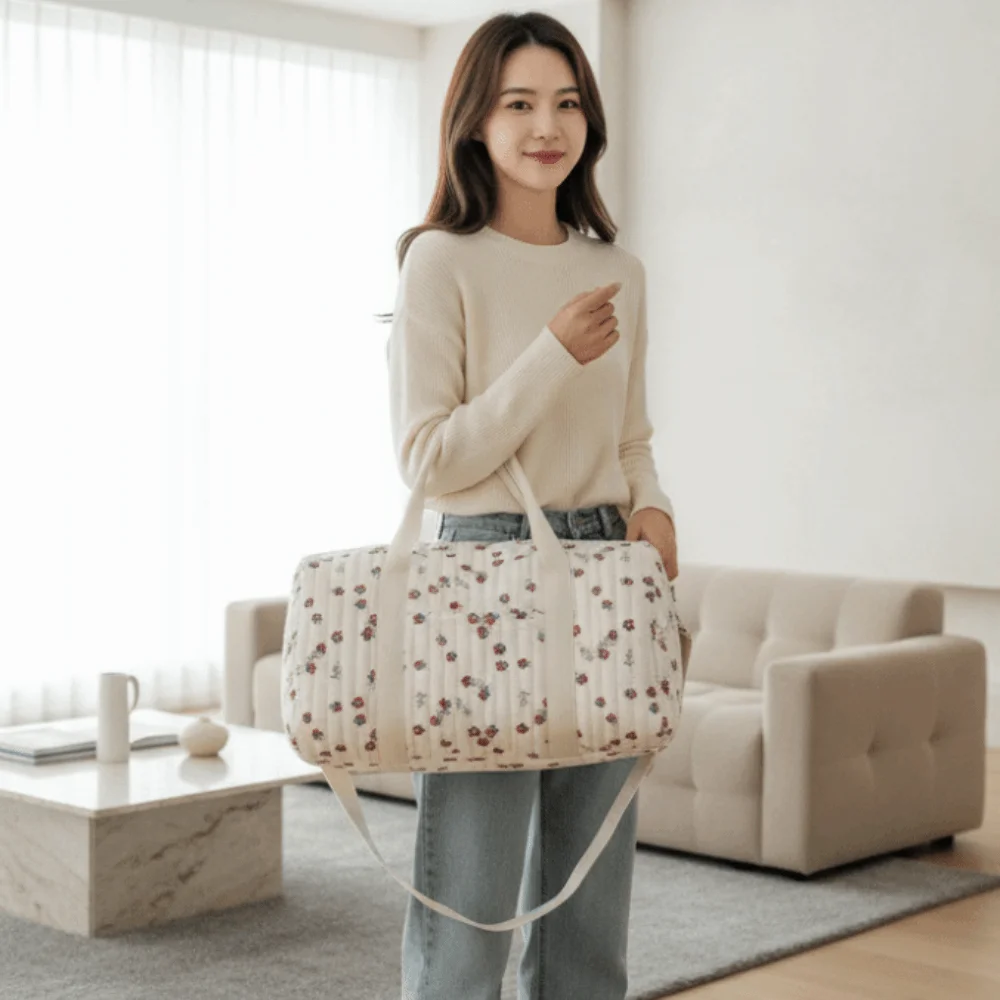 Crossbody Bag Lightweight Cylinder Handbag Quilted Soft Mommy Travel Bag Foldable Large Capacity Luggage Pouch Daycare
Crossbody Bag Lightweight Cylinder Handbag Quilted Soft Mommy Travel Bag Foldable Large Capacity Luggage Pouch Daycare