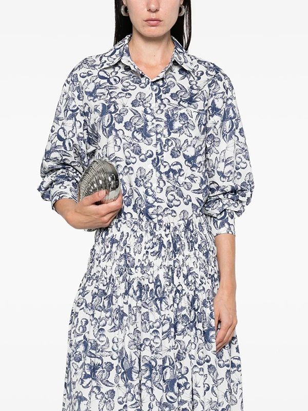 Qinglan M Home Early Autumn New Fashionable Long Sleeve Pure Cotton Shirt Women's Top Ceramic Print Straight Cut OL Style
Qinglan M Home Early Autumn New Fashionable Long Sleeve Pure Cotton Shirt Women's Top Ceramic Print Straight Cut OL Style
