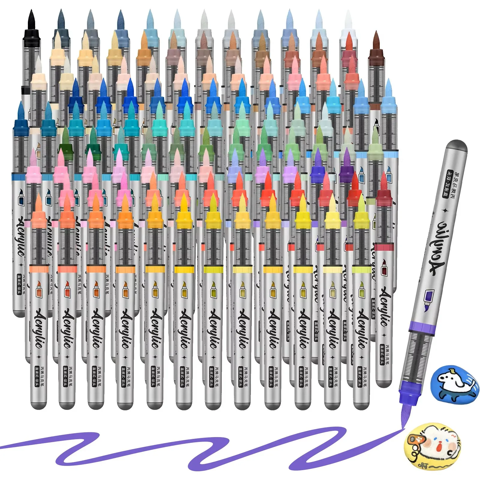 Acrylic Paint Markers ,12 pcs Brush Tip Acrylic Paint Pens Set with 9 Professional Color Series for DIY & Art Supplies
Acrylic Paint Markers ,12 pcs Brush Tip Acrylic Paint Pens Set with 9 Professional Color Series for DIY & Art Supplies
