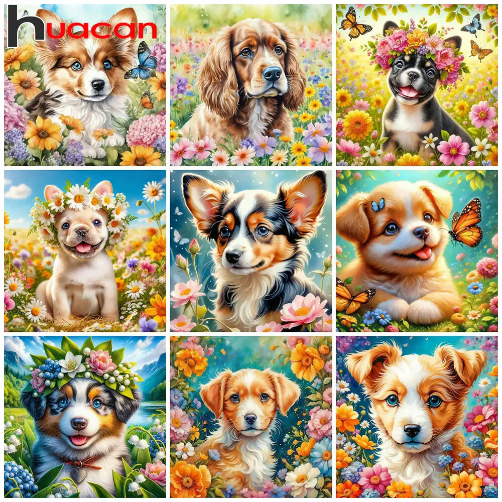 Huacan DIY Diamond Painting Kit Dog Flower Diamond Embroidery Animal Complete Kit Picture Of Rhinestones
Huacan DIY Diamond Painting Kit Dog Flower Diamond Embroidery Animal Complete Kit Picture Of Rhinestones