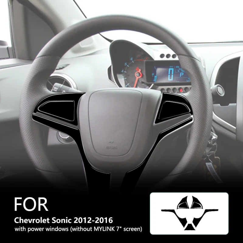 For Chevrolet Sonic 2012-2016 Steering Wheel Buttons Brand New ABS Gloss Black Safeguard Sticker Car Interior Accessories
For Chevrolet Sonic 2012-2016 Steering Wheel Buttons Brand New ABS Gloss Black Safeguard Sticker Car Interior Accessories