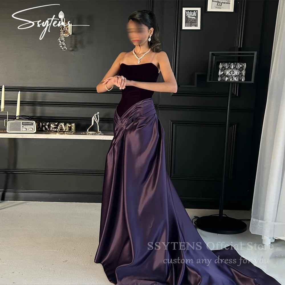 SSYTENS Purple Velvet Evening Dresses Strapless Sexy Special Occasions Party Dresses Floor Length Formal Prom Gowns Customized
SSYTENS Purple Velvet Evening Dresses Strapless Sexy Special Occasions Party Dresses Floor Length Formal Prom Gowns Customized