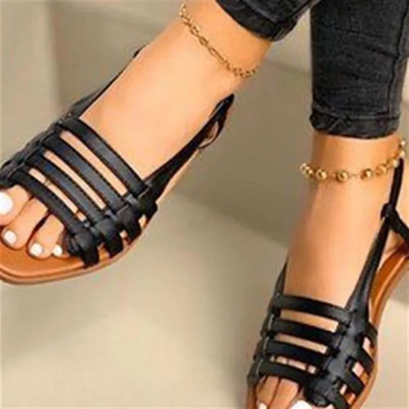 Летние модные женские повседневные сандалии с плоской круглой подошвой, с вырезами, на подкладке из ПУ, в римском стиле, для ежедневной носки, на клеевой подошве
Летние модные женские повседневные сандалии с плоской круглой подошвой, с вырезами, на подкладке из ПУ, в римском стиле, для ежедневной носки, на клеевой подошве