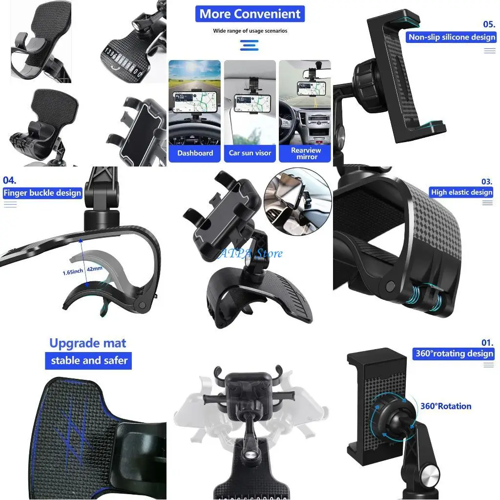 U13C Adjustable Phone Holder Mount for Most Phones for w/ Number Plate 360° Rotate
U13C Adjustable Phone Holder Mount for Most Phones for w/ Number Plate 360° Rotate