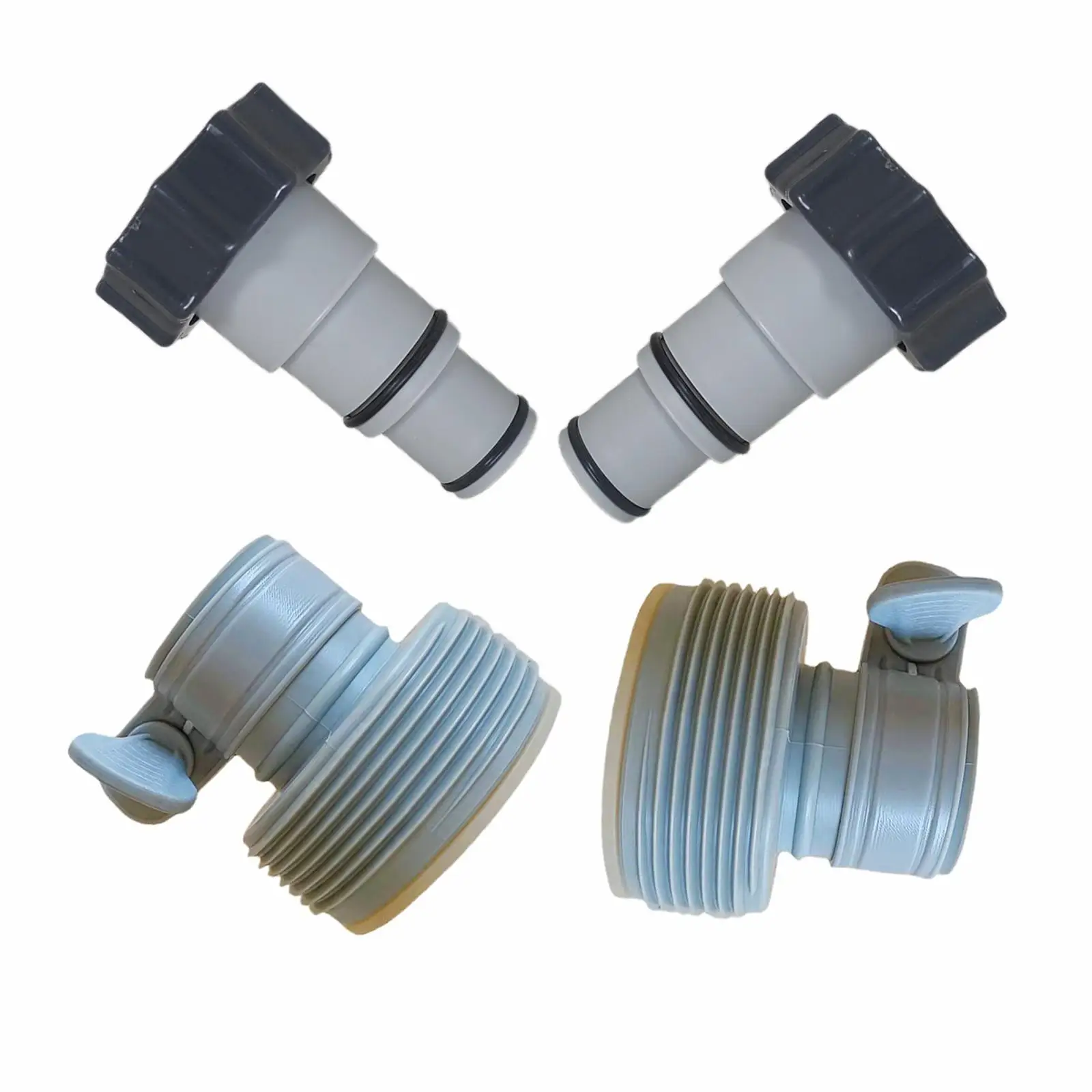 4 Pieces Hose Adapters Accessories Replacement for Threaded Connection above Ground Swimming Pool
4 Pieces Hose Adapters Accessories Replacement for Threaded Connection above Ground Swimming Pool