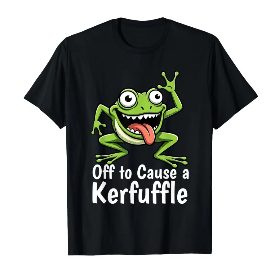 Off to Cause A Kerfuffle Funny Meme Frog Mischief Toad Pun T-shirt For Men Women 100% Cotton T Shirts Short Sleeve Tops 1222-1
Off to Cause A Kerfuffle Funny Meme Frog Mischief Toad Pun T-shirt For Men Women 100% Cotton T Shirts Short Sleeve Tops 1222-1