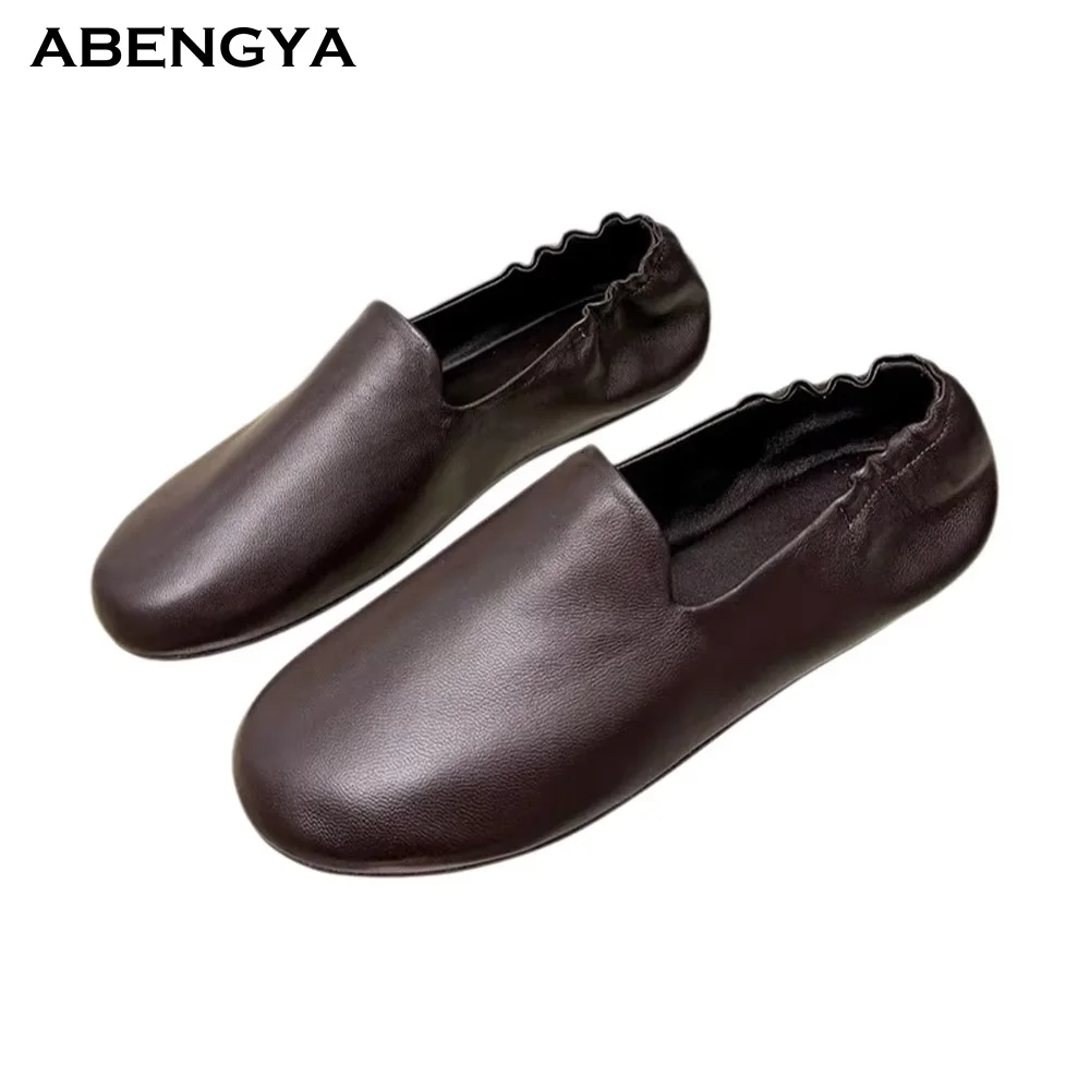 Autumn New Leather Flat Loafers Shoes Women Round Toe Mules Dress Shoes Designer Casual Party Vacation Walking Shoes For Women
Autumn New Leather Flat Loafers Shoes Women Round Toe Mules Dress Shoes Designer Casual Party Vacation Walking Shoes For Women