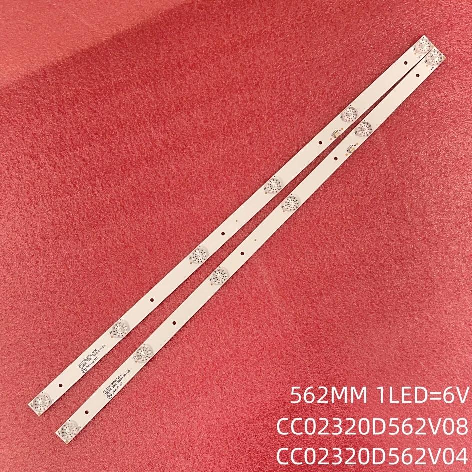TV's LED Backlight Strips For HI 32HT101W 32HT101X AMCV LE-32ZTHS21 LE-32ZTH07 Bands Ruler 560mm CC02320D562V04 32E9 2X6 16/3/18
TV's LED Backlight Strips For HI 32HT101W 32HT101X AMCV LE-32ZTHS21 LE-32ZTH07 Bands Ruler 560mm CC02320D562V04 32E9 2X6 16/3/18