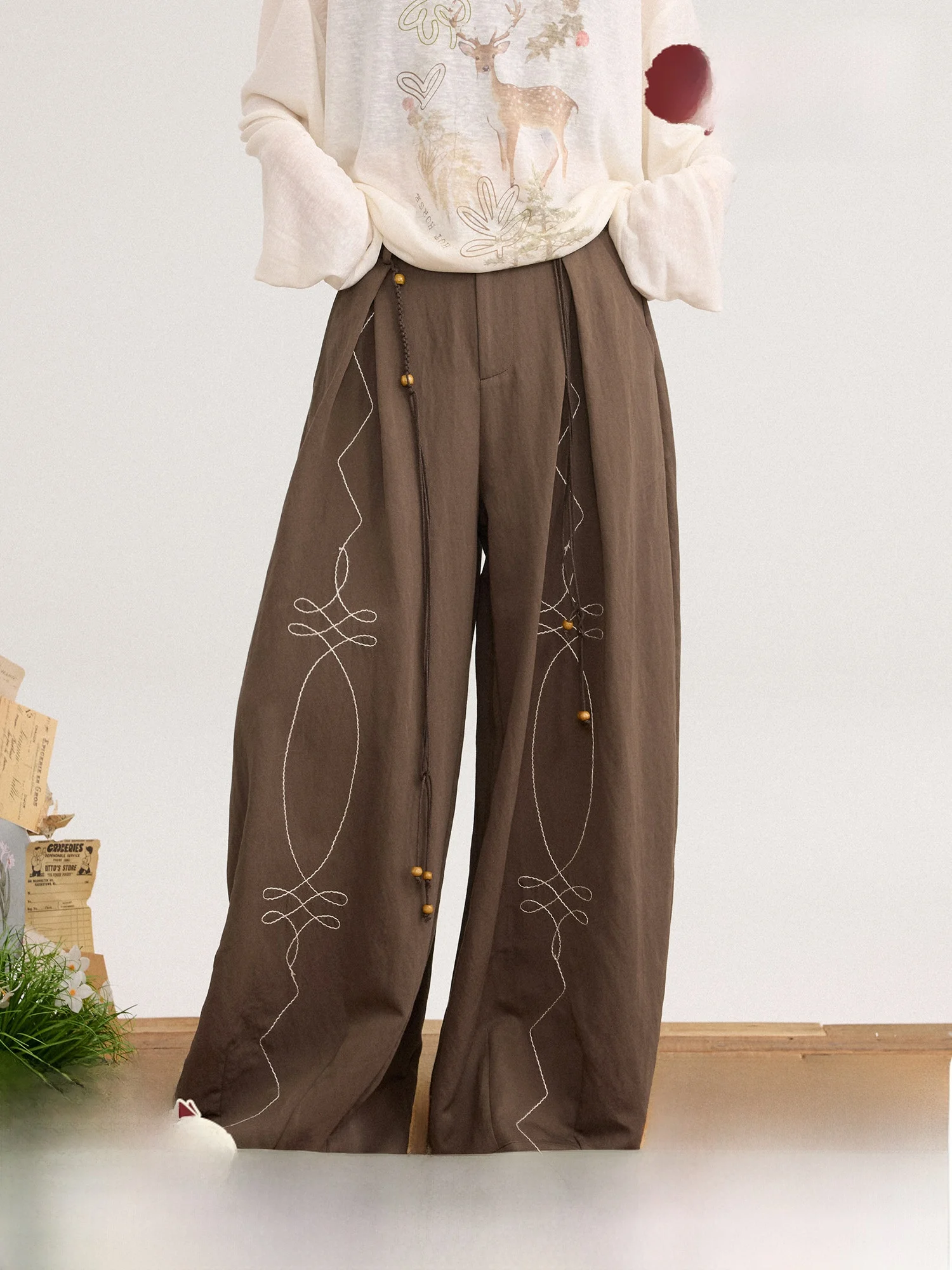 Original Design Casual Pants Vintage Embroidery Crt Drape Loose Wide Leg Cotton Nylon Blend Comfortable Spring Leisure Trou...
Original Design Casual Pants Vintage Embroidery Crt Drape Loose Wide Leg Cotton Nylon Blend Comfortable Spring Leisure Trou...