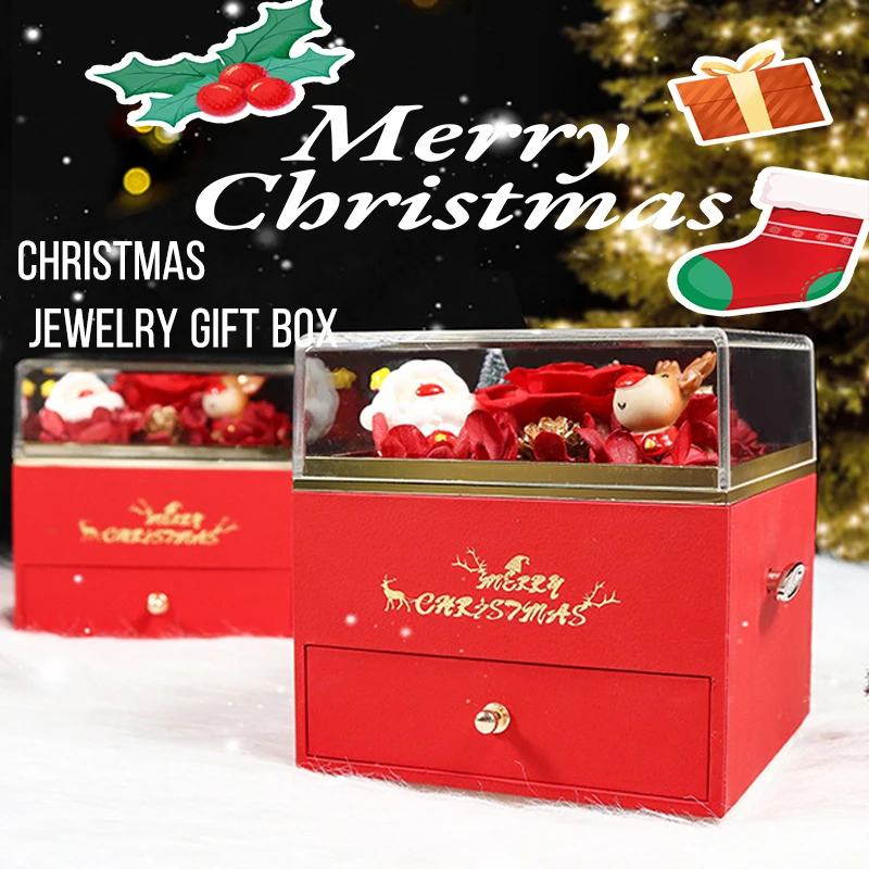 Eternal flower music box Jewelry gift box Santa gift The Santa Clause jewelry box Jewelry organizer Packaging supplies
Eternal flower music box Jewelry gift box Santa gift The Santa Clause jewelry box Jewelry organizer Packaging supplies