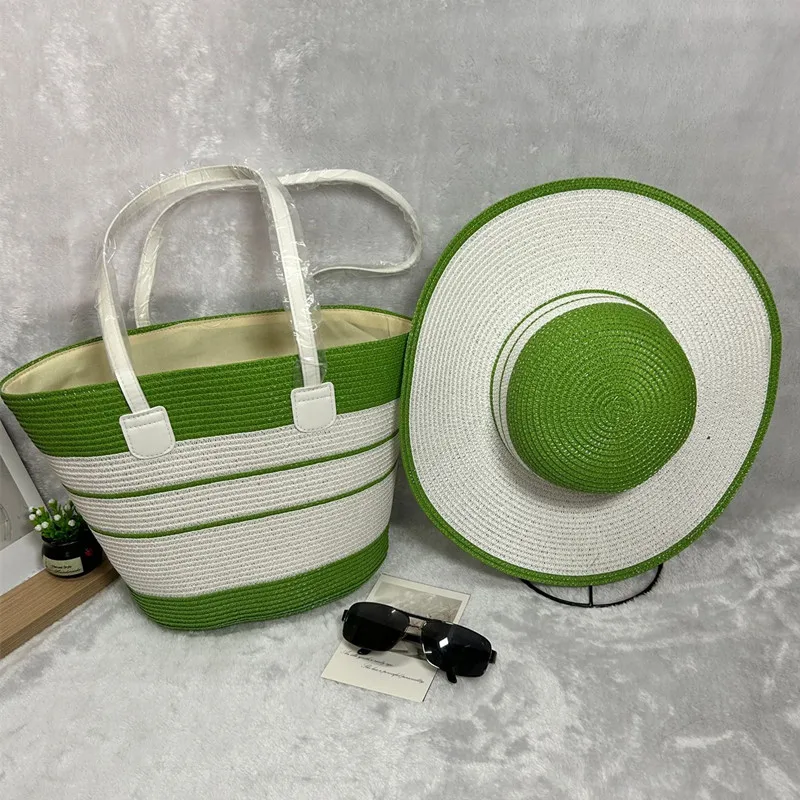 2025 Straw Beach Tote Bags Hat Set Women's Summer Outdoor Travel Vacation Large Capacity Shoulder Handbag Shade Beach Hat Suit
2025 Straw Beach Tote Bags Hat Set Women's Summer Outdoor Travel Vacation Large Capacity Shoulder Handbag Shade Beach Hat Suit