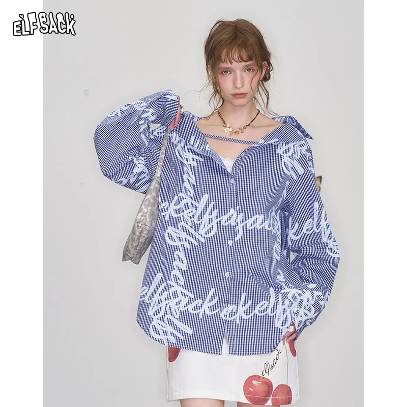 ELFSACK 2025 Spring New Arrivals Y2K Blue Graffiti Print Plaid Shirt Women Loose Single Breasted Long Sleeve Tops
ELFSACK 2025 Spring New Arrivals Y2K Blue Graffiti Print Plaid Shirt Women Loose Single Breasted Long Sleeve Tops