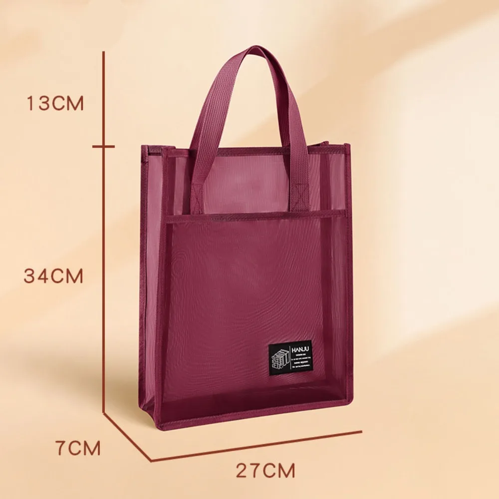 Lightweight Mesh Handbags Large Capacity Reusable Canvas Tote Bags Solid Color School Supplies Student Book Shoulder Bag
Lightweight Mesh Handbags Large Capacity Reusable Canvas Tote Bags Solid Color School Supplies Student Book Shoulder Bag