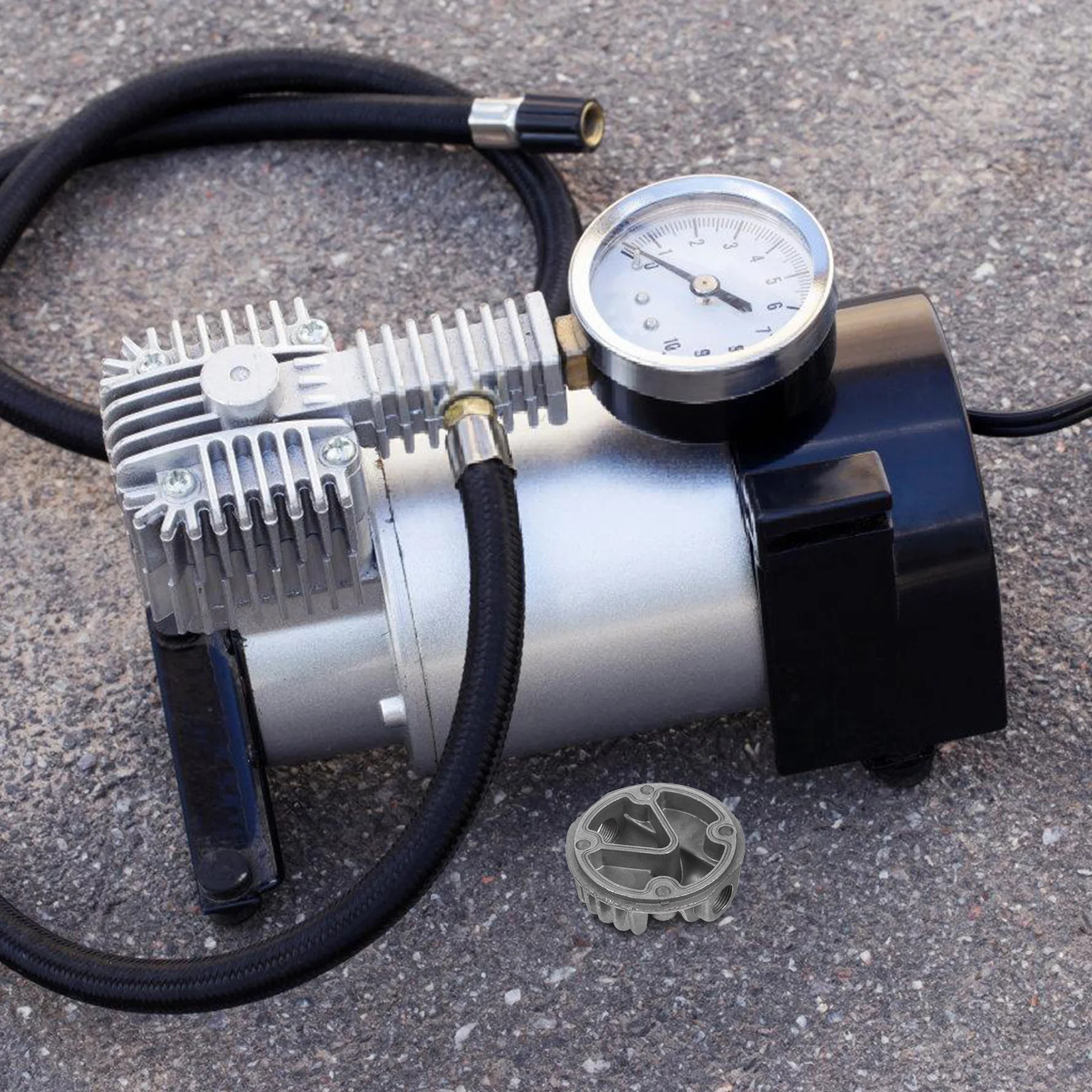 Compact Air Compressor Head Silver Aluminum Alloy Portable Inflator Cylinder Assembly Maintenance Kits Engine Parts Accessories
Compact Air Compressor Head Silver Aluminum Alloy Portable Inflator Cylinder Assembly Maintenance Kits Engine Parts Accessories