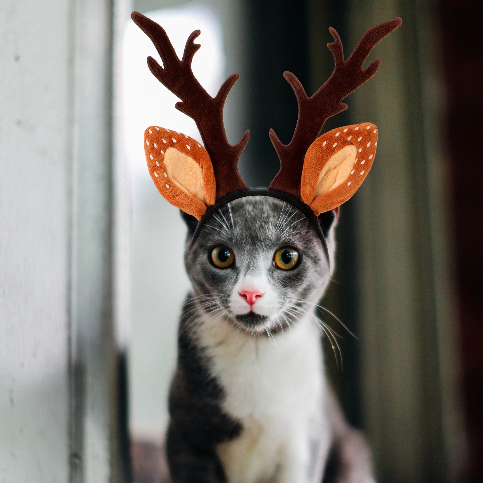Antler Headband For Pet Kitten Holiday Deer Headdress Deer Costume For Cat Costume Antler Hair Headband Accessory Size L
Antler Headband For Pet Kitten Holiday Deer Headdress Deer Costume For Cat Costume Antler Hair Headband Accessory Size L