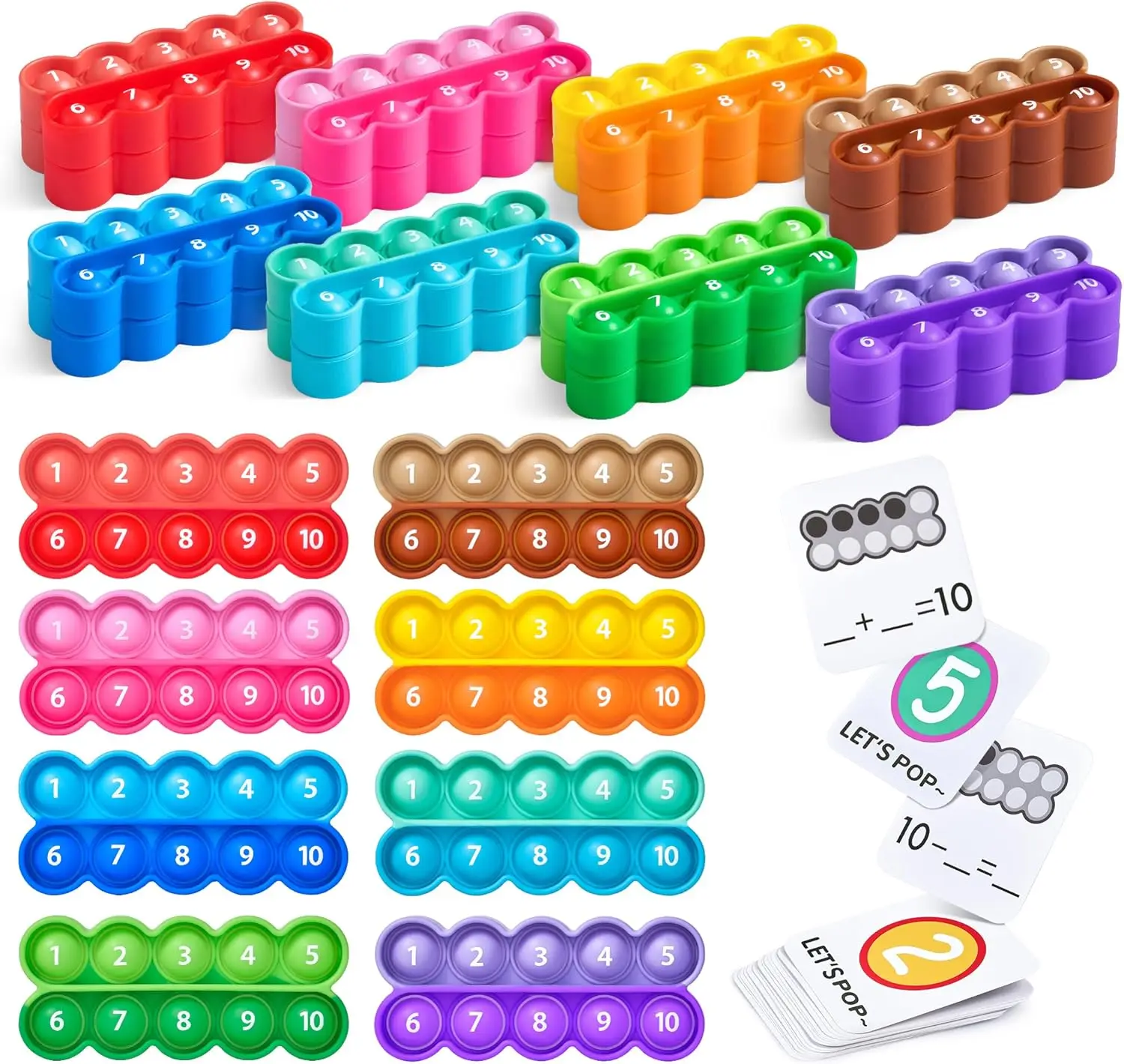 Ten-Frame Math Learning Tools for Kids Ages 3-5 - 8 Ten Frames & 20 Task Cards for Counting Games, Preschool Kindergarten Classroom Activities
Ten-Frame Math Learning Tools for Kids Ages 3-5 - 8 Ten Frames & 20 Task Cards for Counting Games, Preschool Kindergarten Classroom Activities